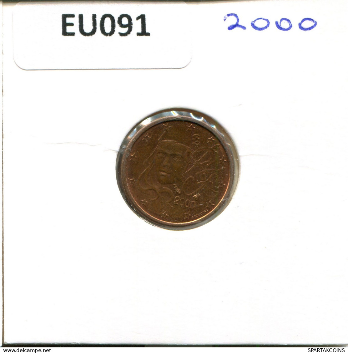 1 EURO CENT 2000 FRANKREICH FRANCE Französisch Münze #EU091.D.A - France