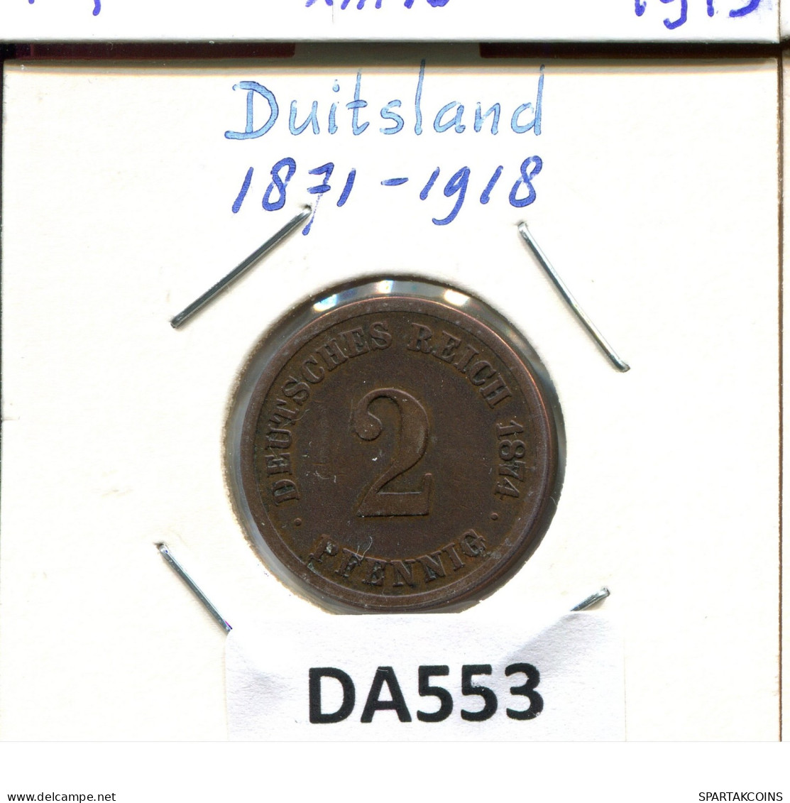 2 PFENNIG 1874 A ALLEMAGNE Pièce GERMANY #DA553.2.F.A - 2 Pfennig