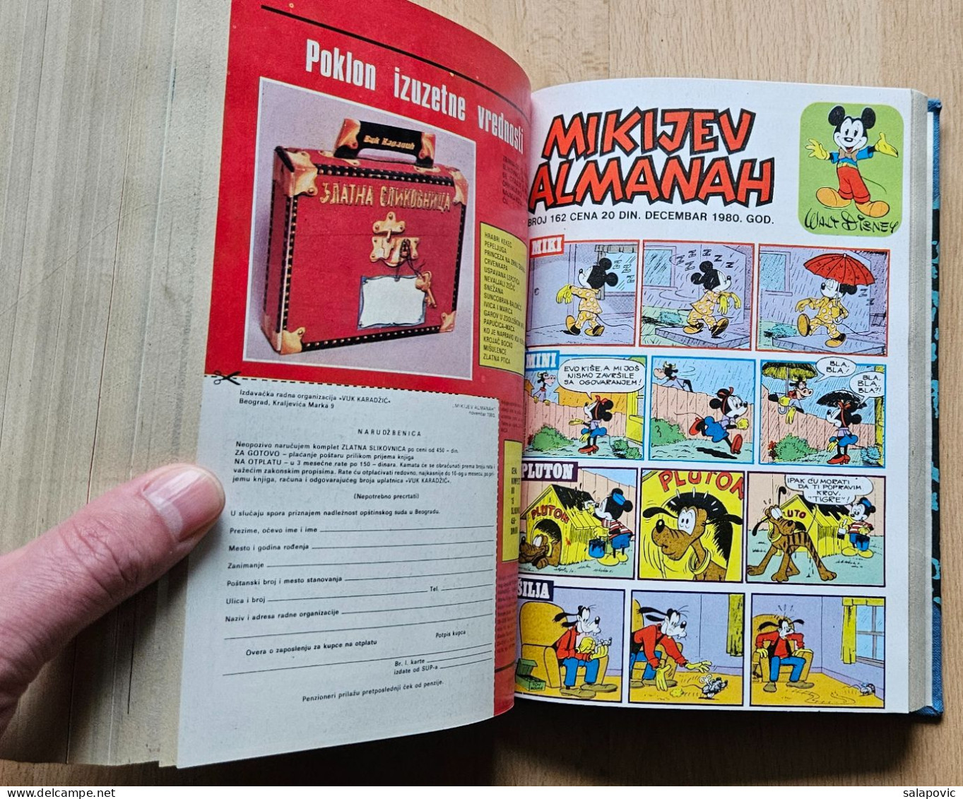 MIKIJEV ALMANAH 12 numbers bound 151 - 162, Vintage Comic Book Yugoslavia Yugoslavian Mickey Mouse Disney Comics