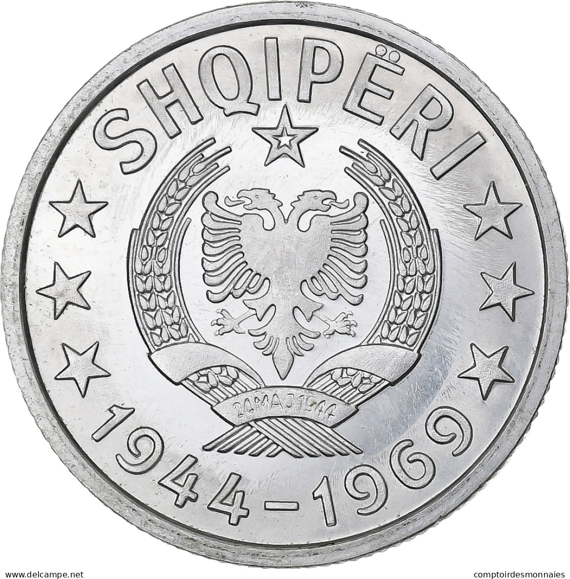 Albanie, 20 Qindarka, 1969, Aluminium, SUP, KM:46 - Albanië