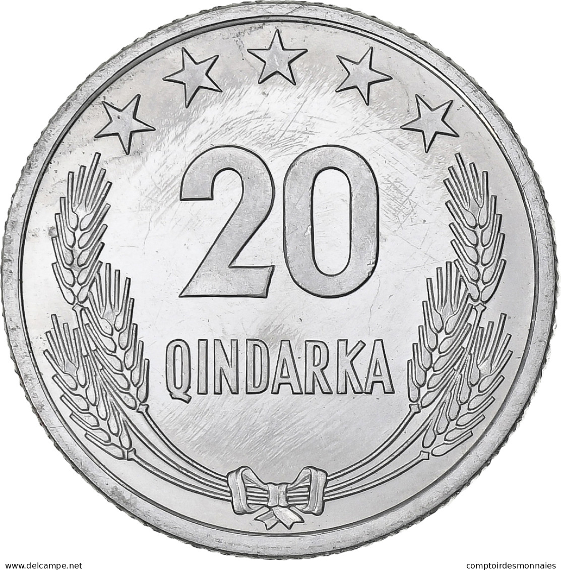 Albanie, 20 Qindarka, 1969, Aluminium, SUP, KM:46 - Albania