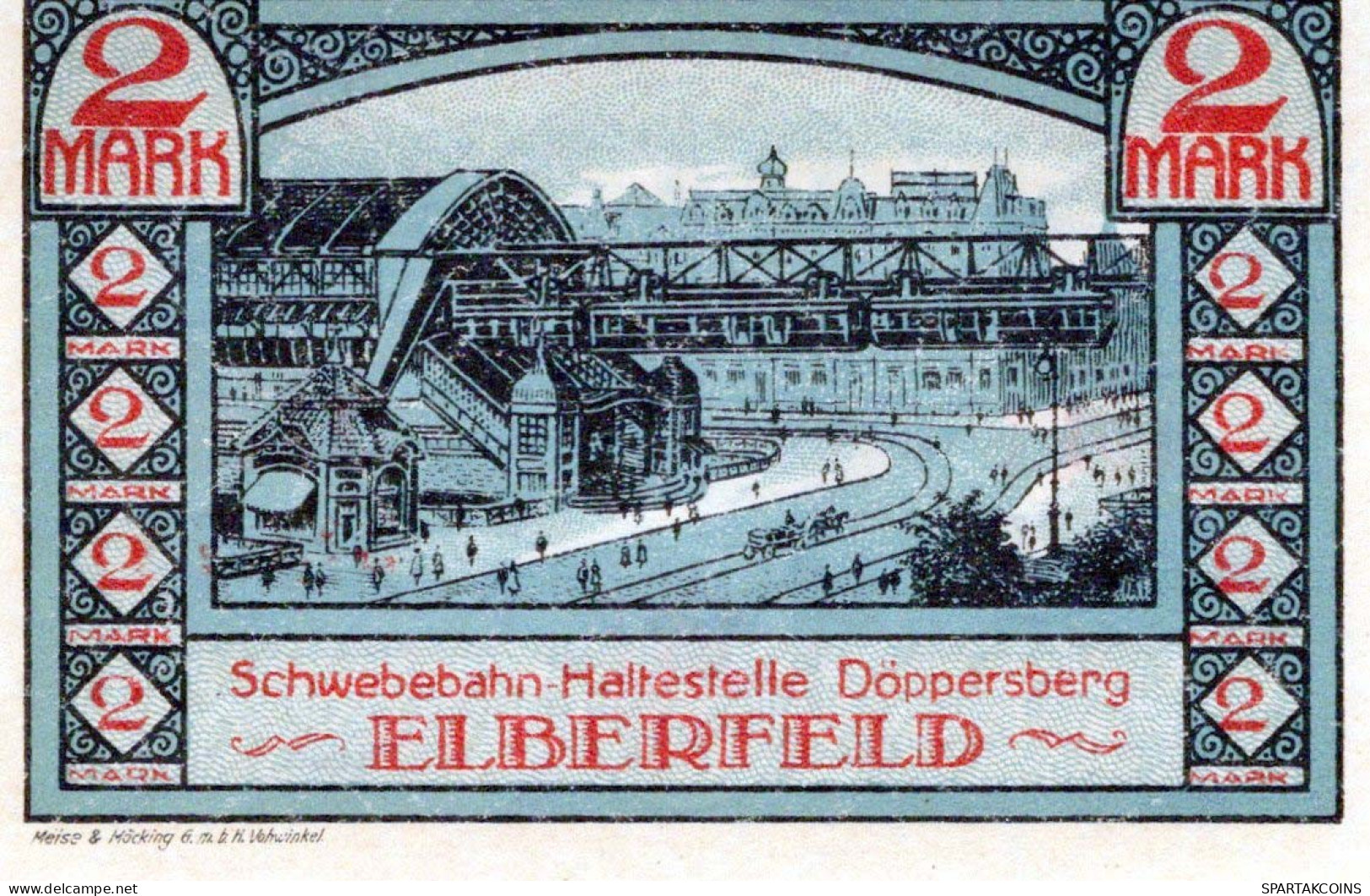 2 MARK 1920 Stadt ELBERFELD Rhine UNC DEUTSCHLAND Notgeld Banknote #PB160 - [11] Emissions Locales