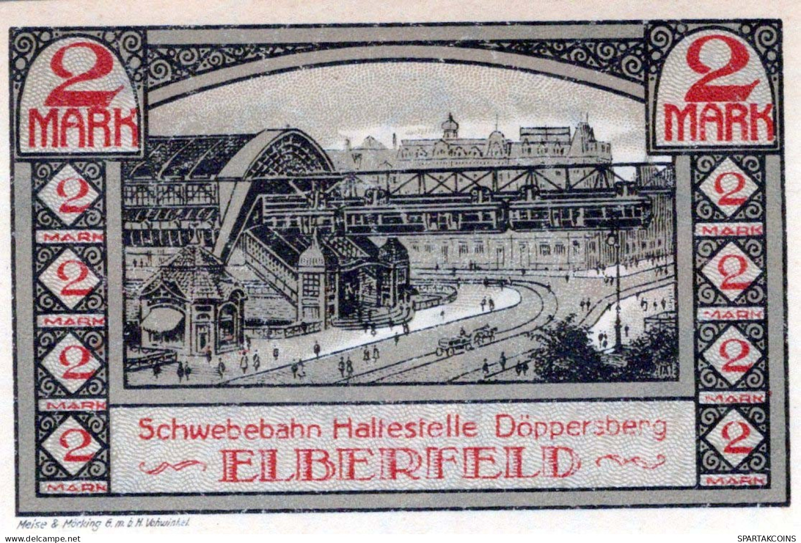 2 MARK 1920 Stadt ELBERFELD Rhine UNC DEUTSCHLAND Notgeld Banknote #PA528 - [11] Emissions Locales