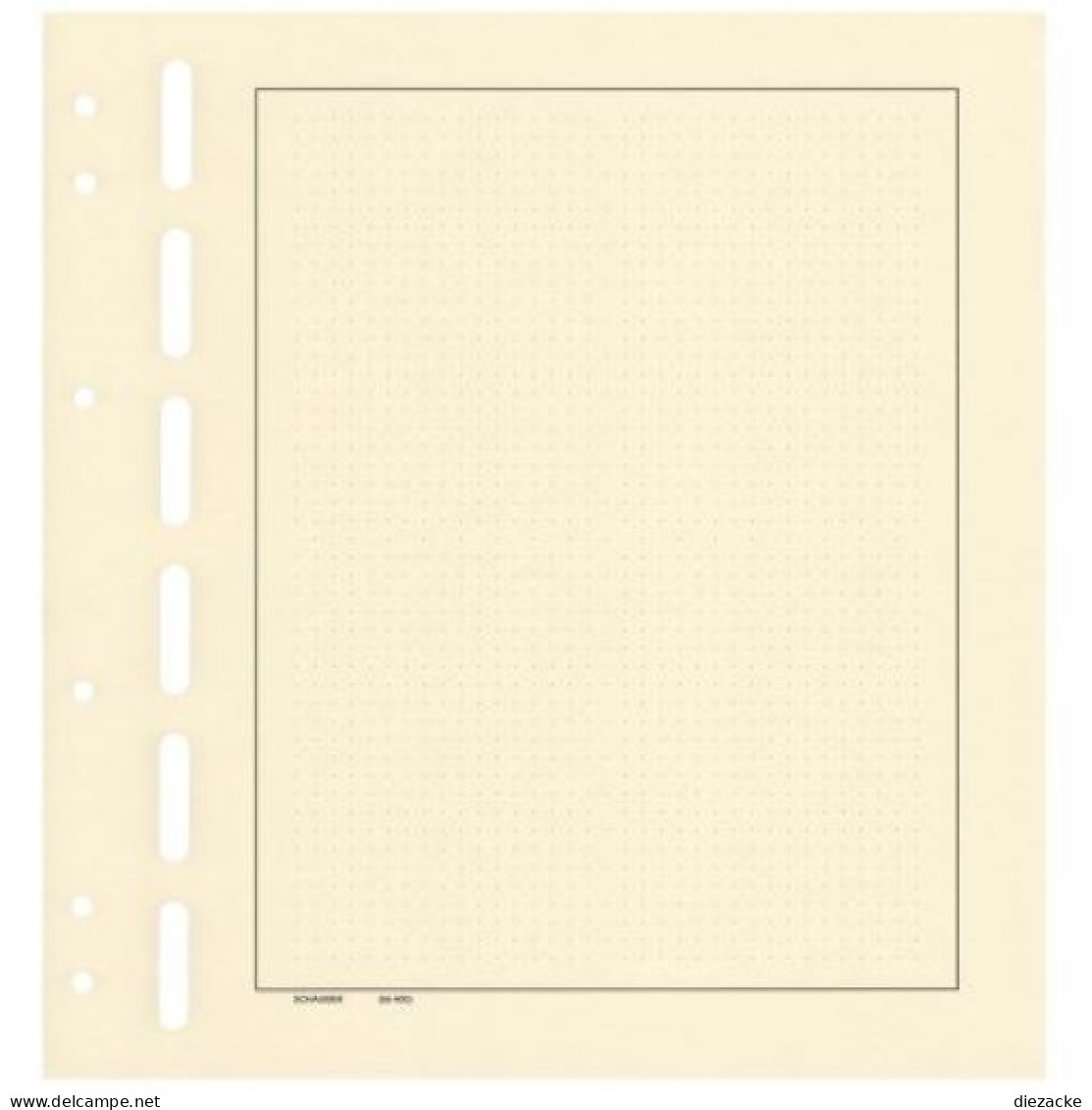 Schaubek Blankoblätter Bb400-50 Gelblich-weiß Mit Rahmen + Punkten 50 Blatt Neu ( - Vírgenes