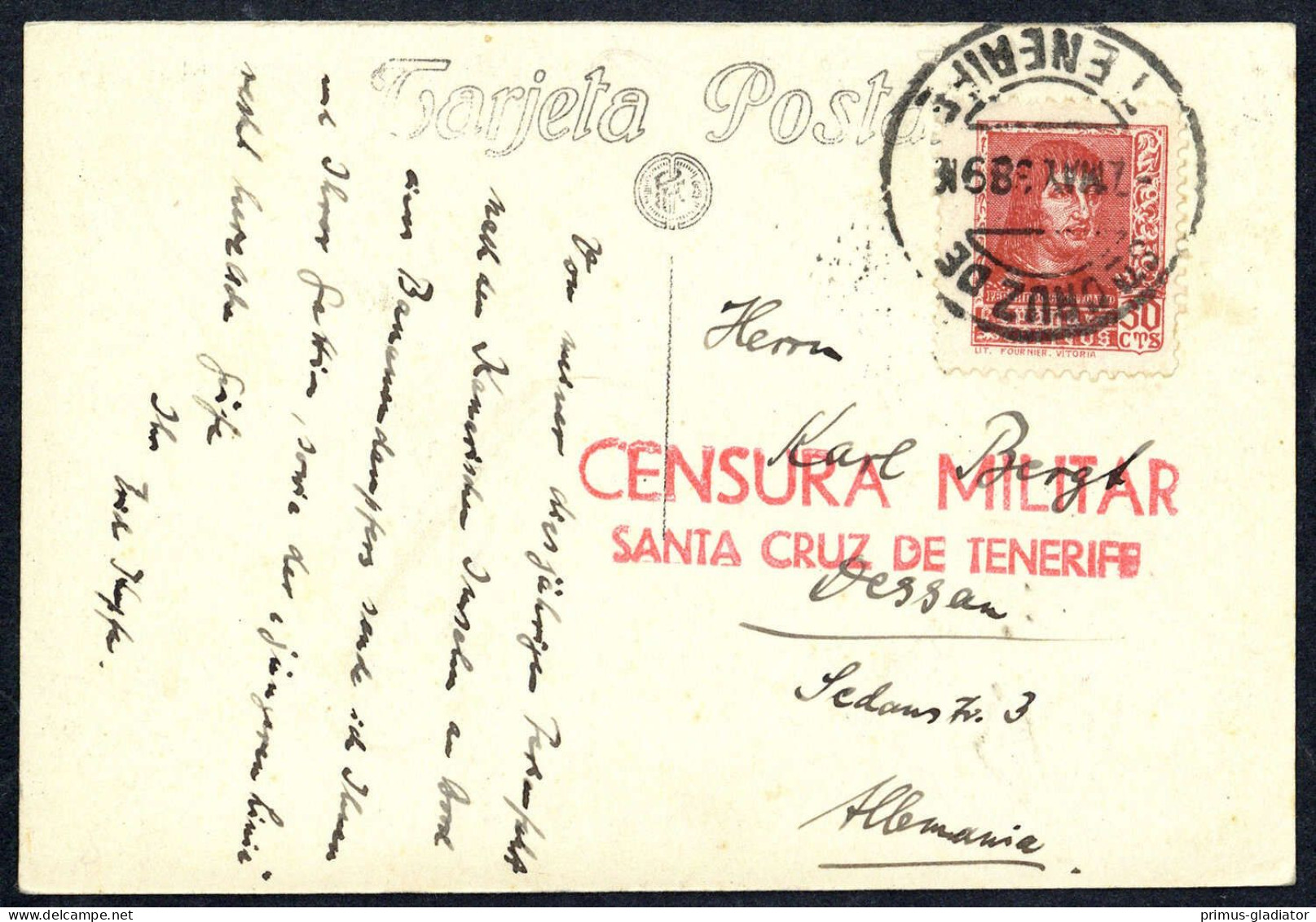 1938, Spanien, 794, Brief - Andere & Zonder Classificatie
