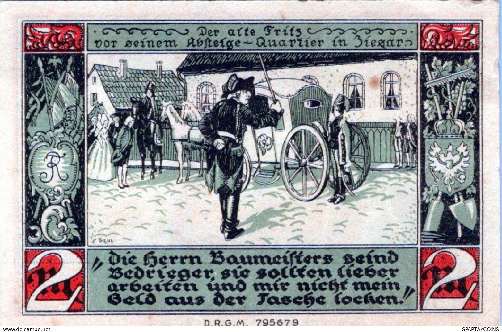 2 MARK 1914-1924 Stadt ZIESAR Saxony UNC DEUTSCHLAND Notgeld Banknote #PD397 - [11] Emissions Locales