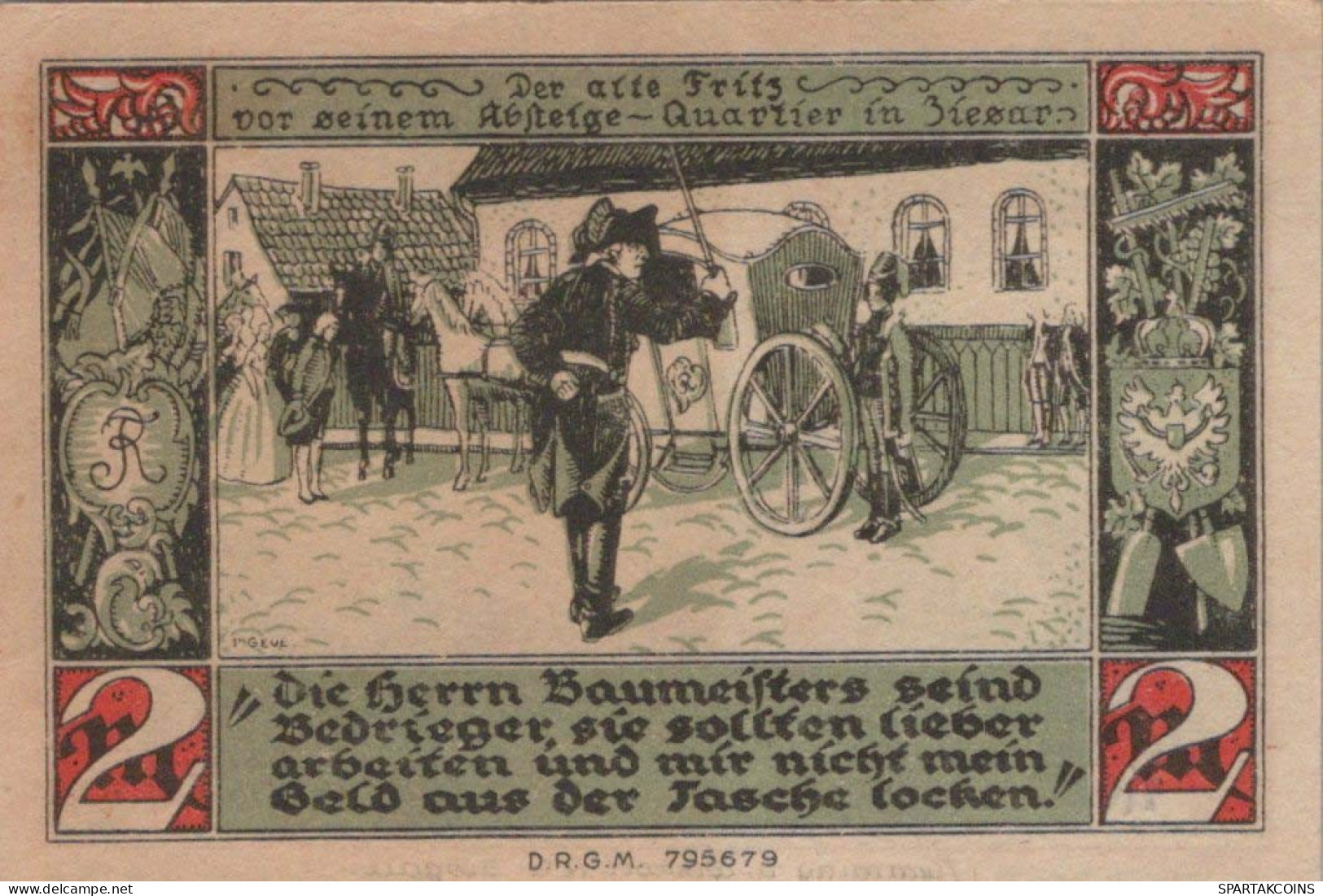 2 MARK 1914-1924 Stadt ZIESAR Saxony UNC DEUTSCHLAND Notgeld Banknote #PD402 - Lokale Ausgaben