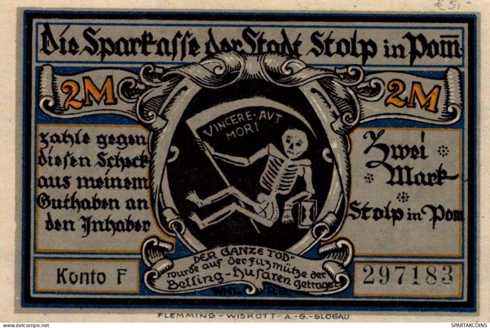 2 MARK 1914-1924 Stadt STOLP Pomerania UNC DEUTSCHLAND Notgeld Banknote #PD367 - [11] Emissions Locales