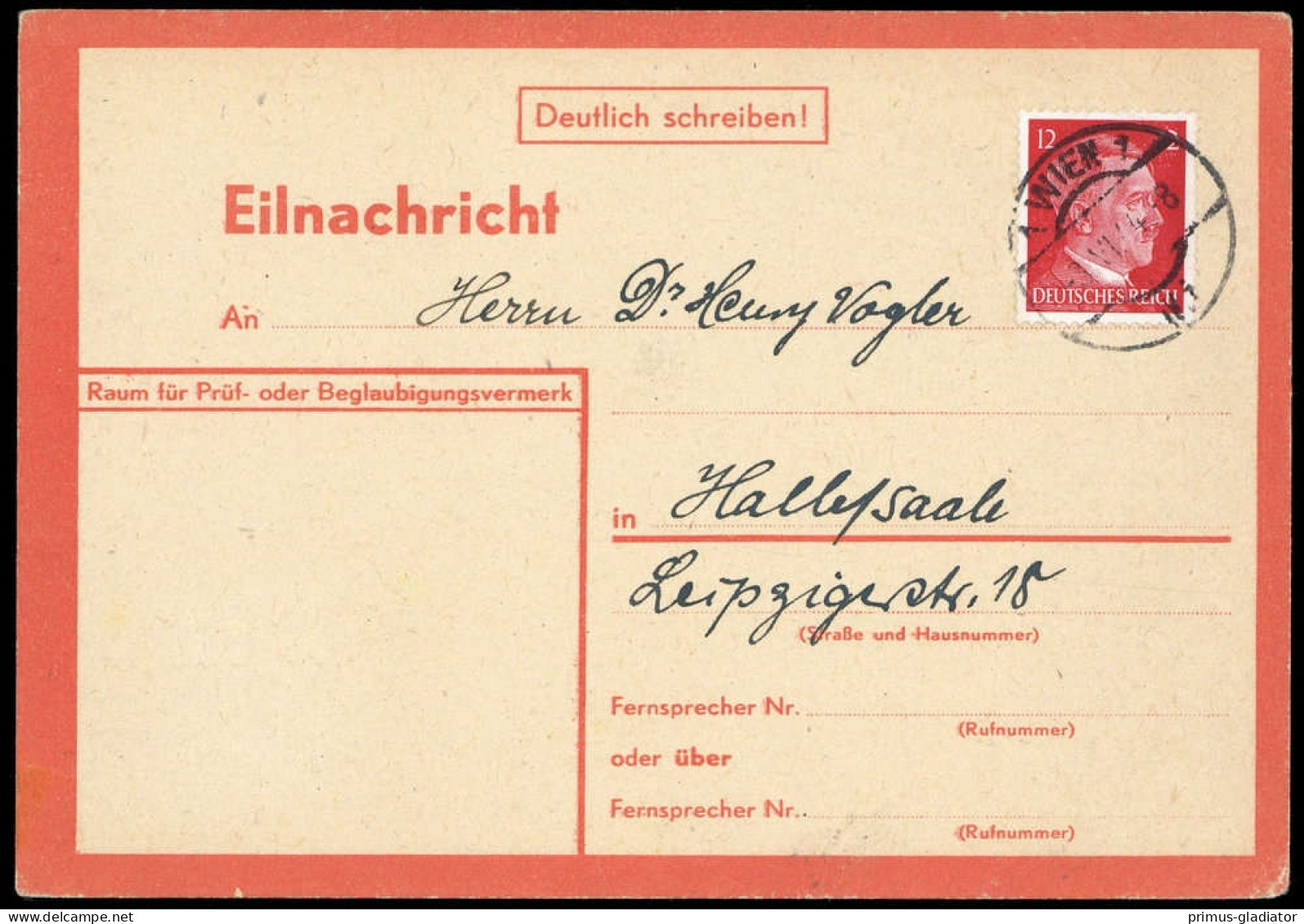 1942, Deutsches Reich, 827, Brief - Sonstige & Ohne Zuordnung