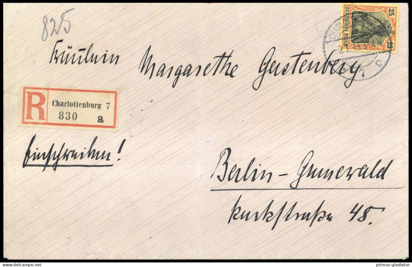 1913, Deutsches Reich, 88 I, Brief - Sonstige & Ohne Zuordnung