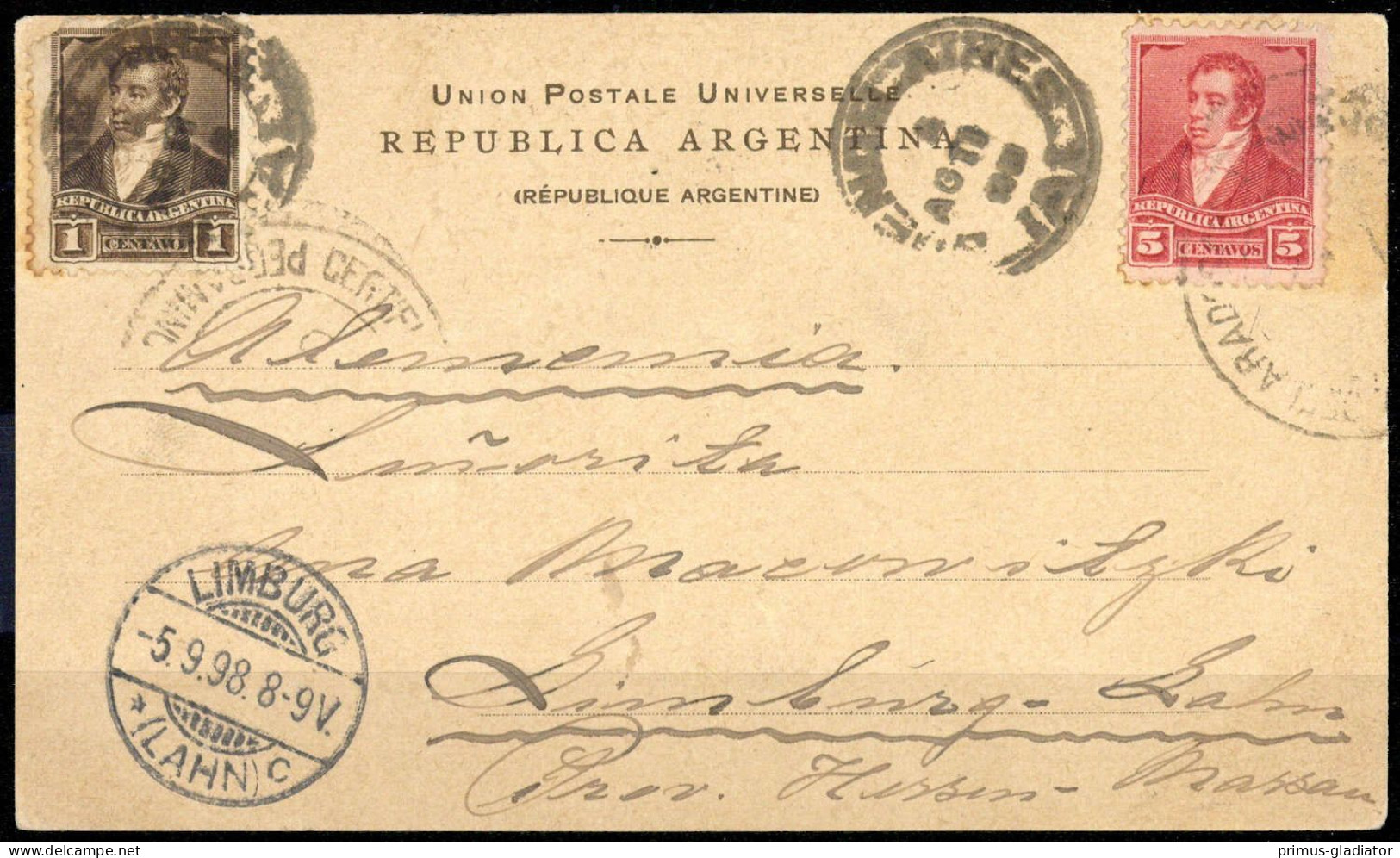 1892, Argentinien, 84, 87, Brief - Autres & Non Classés