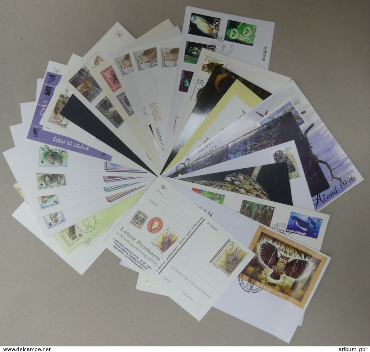 Motiv Eulen Lot Von 50 Stück Auf Brief Oder Postkarte #IM881 - Other & Unclassified
