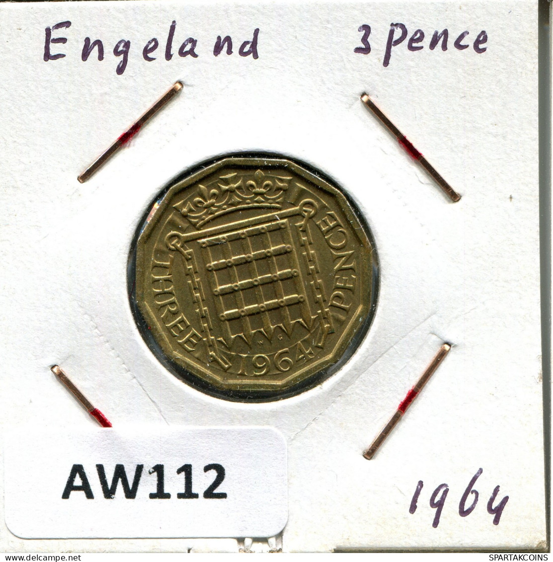 THREEPENCE 1964 UK GRANDE-BRETAGNE GREAT BRITAIN Pièce #AW112.F.A - F. 3 Pence