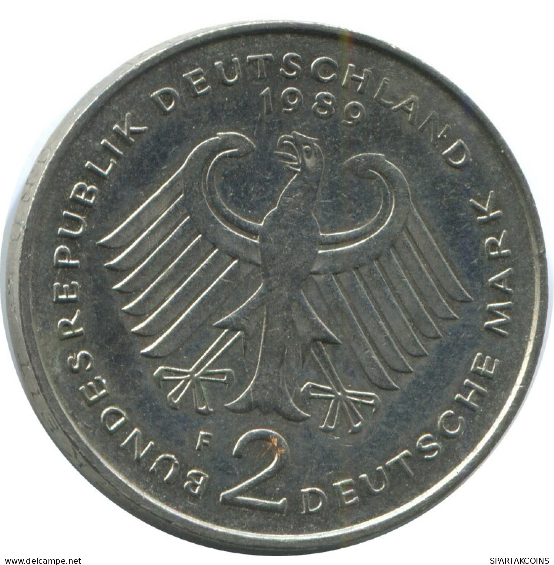 2 DM 1989 F K.SCHUMACHER BRD DEUTSCHLAND Münze GERMANY #AG258.3.D.A - 2 Marchi