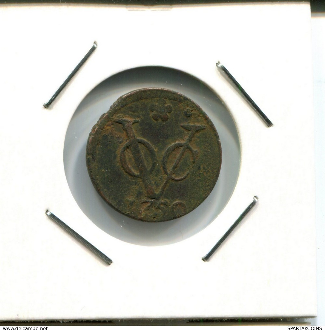 1750 HOLLAND VOC DUIT NETHERLANDS INDIES NEW YORK COLONIAL PENNY #VOC2659.7.U.A - Dutch East Indies