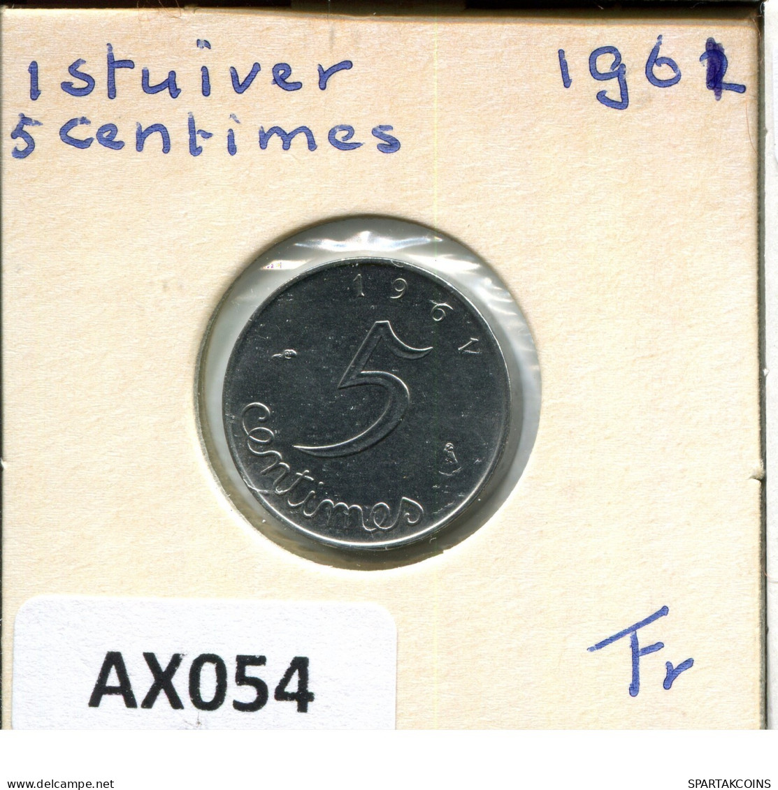 5 CENTIMES 1961 FRANCE Pièce #AX054.F.A - 5 Centimes