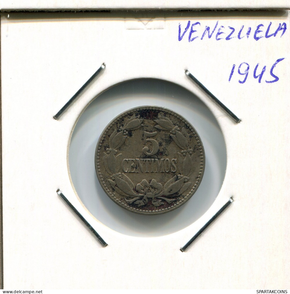 5 CENTIMOS 1945 VENEZUELA Coin #AR484.U.A - Venezuela