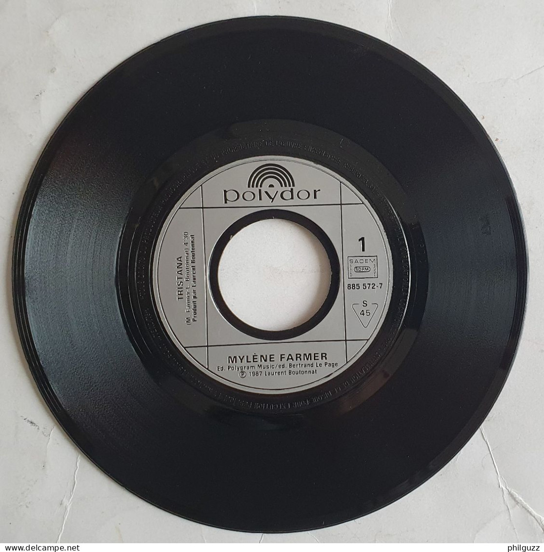 DISQUE 45T MYLENE FRAMER TRISTANA Polydor 1987 - Sonstige - Franz. Chansons