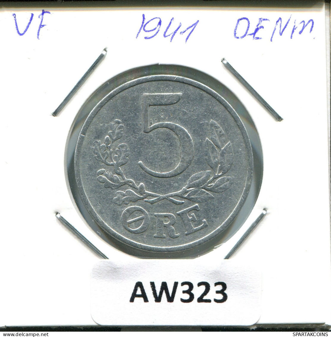 5 ORE 1941 DENMARK Coin #AW323.U.A - Denemarken