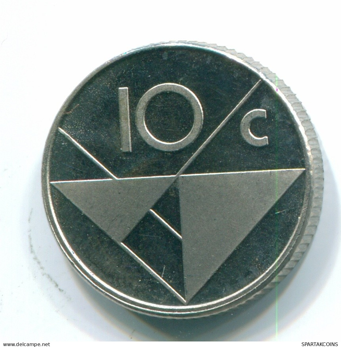 10 CENTS 1986 ARUBA (NIEDERLANDE NETHERLANDS) Nickel Koloniale Münze #S13624.D.A - Aruba
