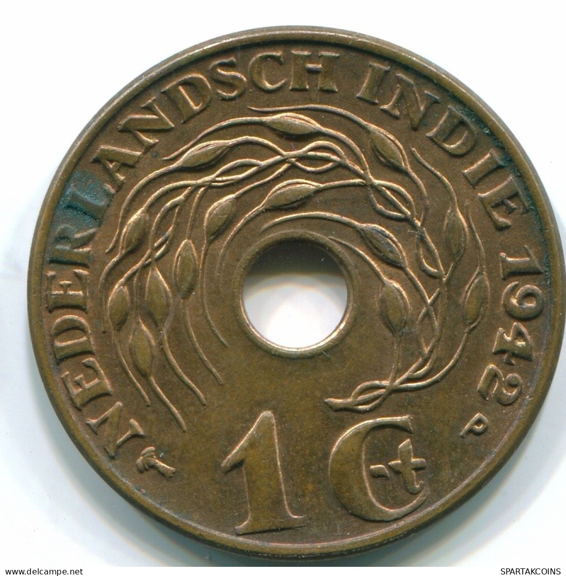 1 CENT 1942 NIEDERLANDE OSTINDIEN INDONESISCH Bronze Koloniale Münze #S10316.D.A - Indes Néerlandaises