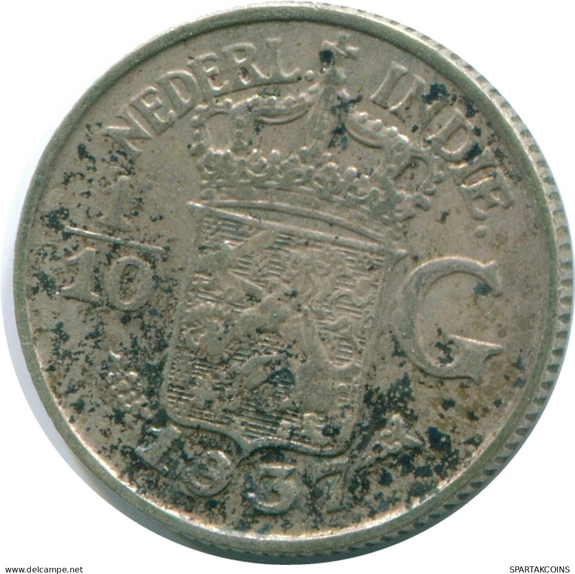 1/10 GULDEN 1937 INDIAS ORIENTALES DE LOS PAÍSES BAJOS PLATA #NL13470.3.E.A - Indie Olandesi