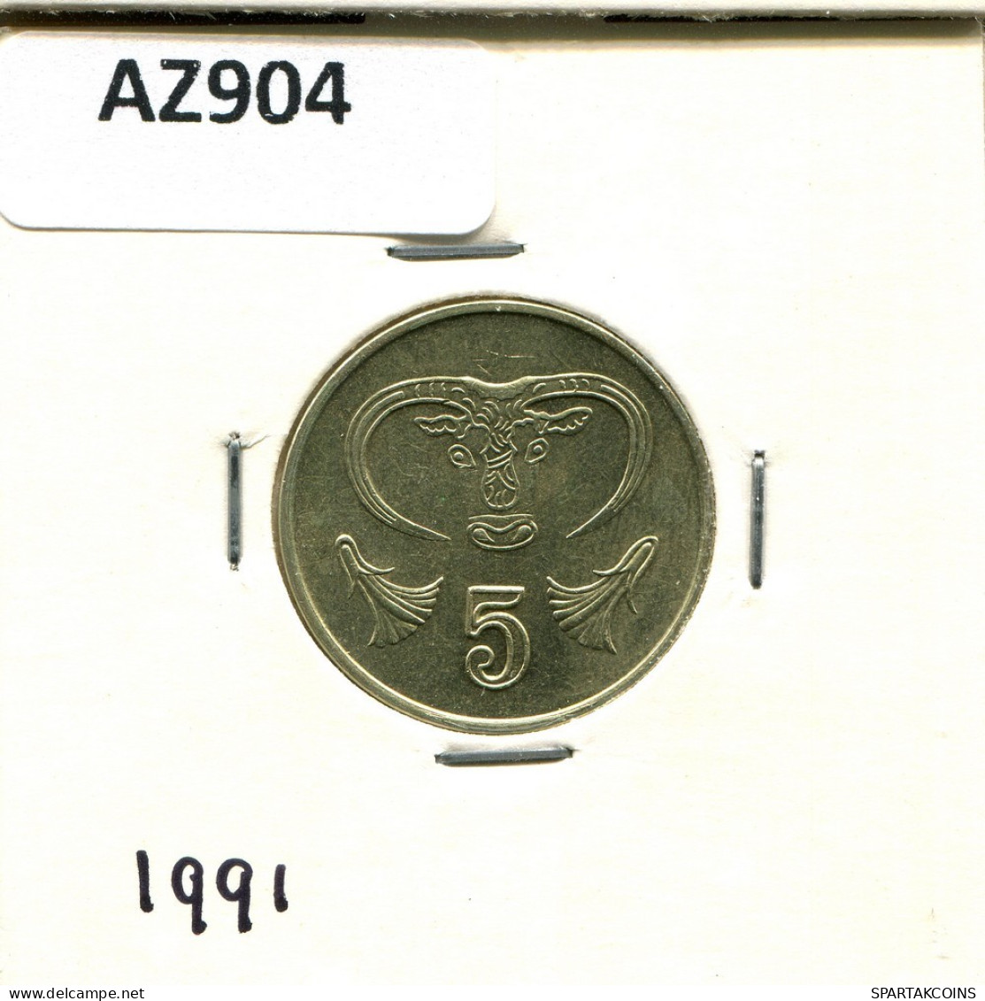 5 CENTS 1991 CHIPRE CYPRUS Moneda #AZ904.E.A - Cyprus