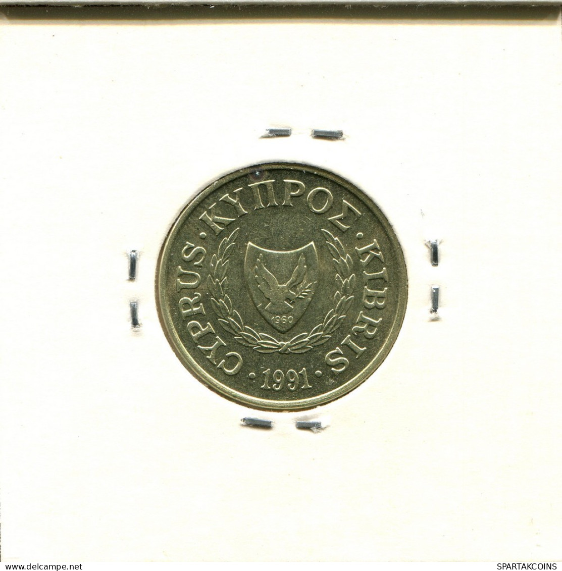 5 CENTS 1991 CHIPRE CYPRUS Moneda #AZ904.E.A - Zypern