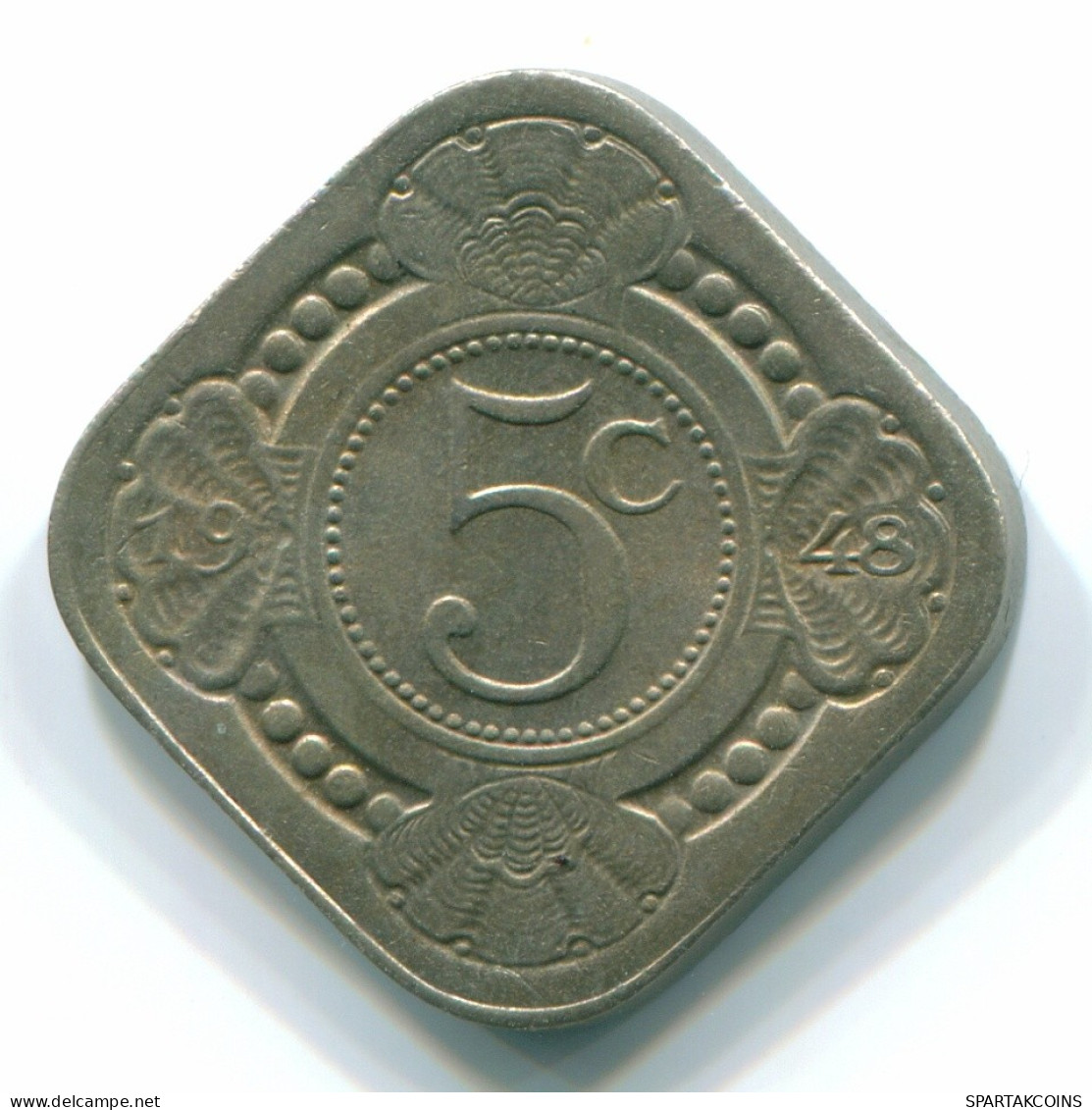 5 CENTS 1948 CURACAO NEERLANDÉS NETHERLANDS Nickel Colonial Moneda #S12379.E.A - Curacao