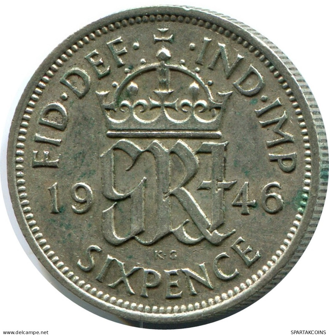 SIXPENCE 1946 UK GBAN BRETAÑA GREAT BRITAIN PLATA Moneda #AZ065.E.A - H. 6 Pence