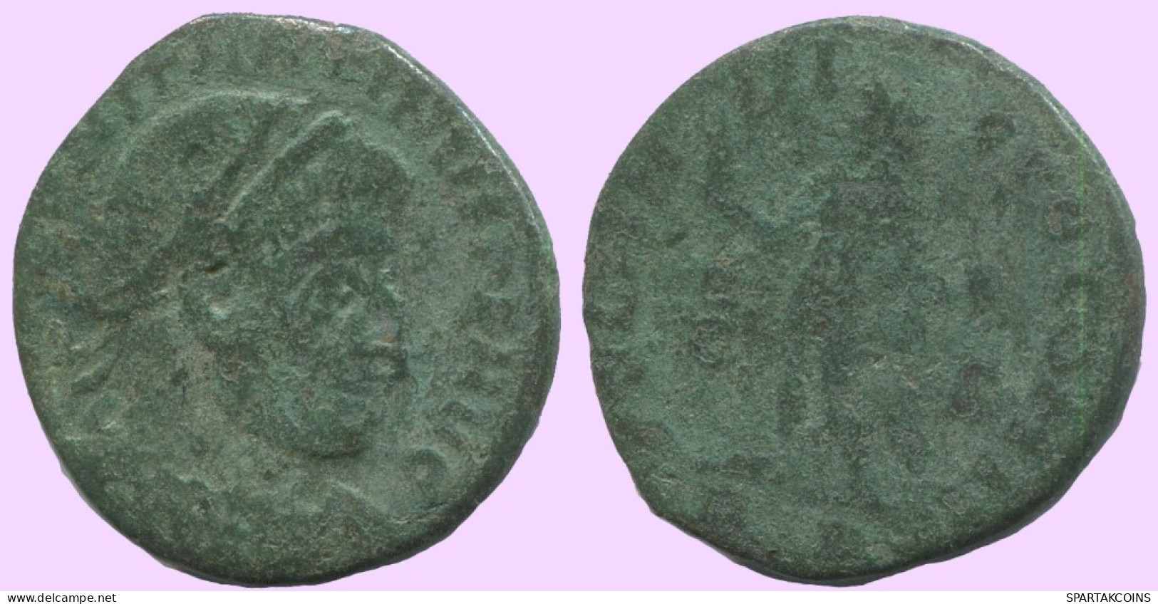 LATE ROMAN IMPERIO Follis Antiguo Auténtico Roman Moneda 2.3g/17mm #ANT2068.7.E.A - El Bajo Imperio Romano (363 / 476)