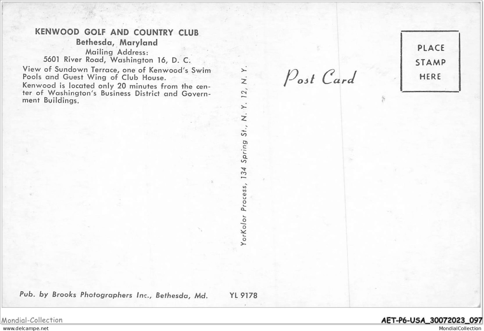 AETP6-USA-0483 - BETHESDA - MARYLAND - Kenwood Golf And Country Club - Sonstige & Ohne Zuordnung