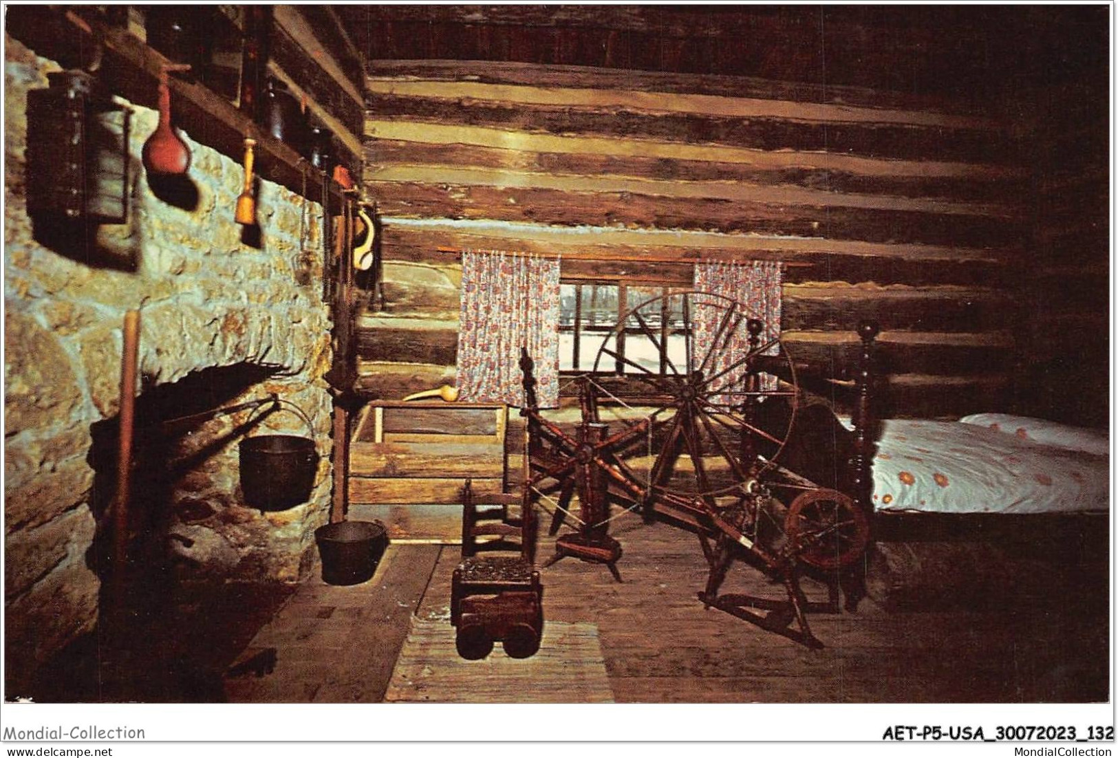 AETP5-USA-0415 - ILLINOIS - Interior Of The Joshua Miller Cabin - New Salem State Park - Otros & Sin Clasificación
