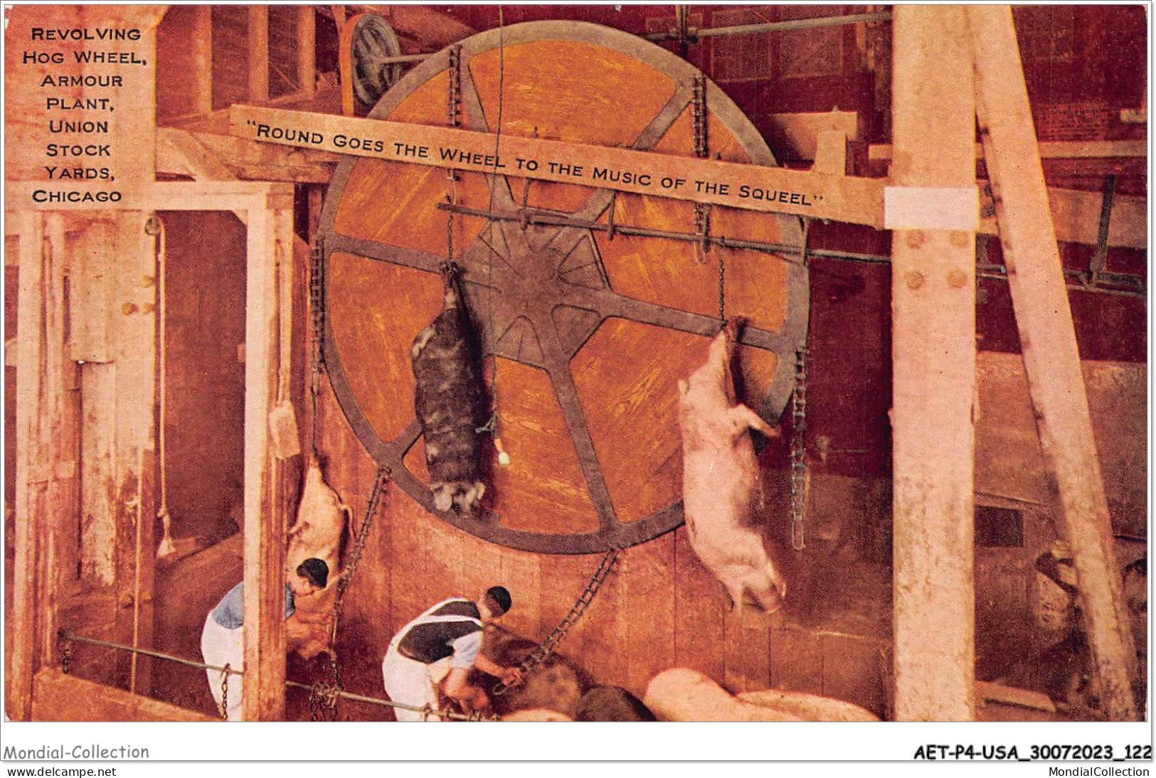 AETP4-USA-0335 - CHICAGO - Revolving Hog Wheel - Plant - Union Stock Yards - Chicago