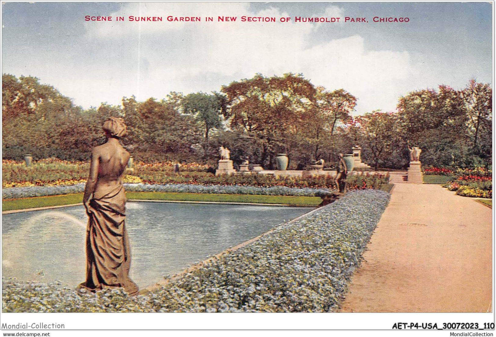 AETP4-USA-0329 - CHICAGO - Scene In Sunken Garden In New Section Of Humboldt Park - Chicago