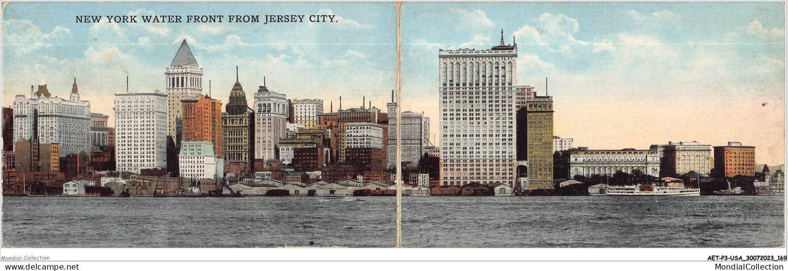 AETP3-USA-0273 - NEW YORK - New York Water Front From Jersey City CARTE DOUBLE - Mehransichten, Panoramakarten