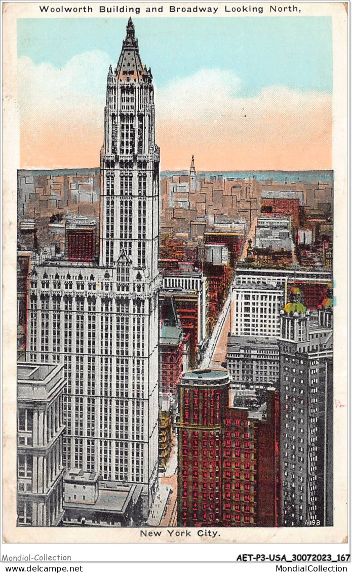 AETP3-USA-0272 - NEW YORK CITY - Woolworth Building And Broadway Looking North - Otros Monumentos Y Edificios