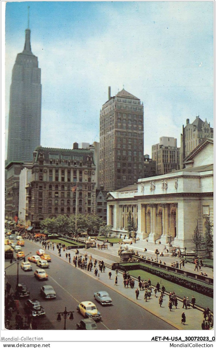 AETP4-USA-0274 - NEW YORK CITY - Public Library - Onderwijs, Scholen En Universiteiten