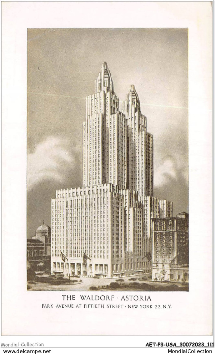 AETP3-USA-0244 - NEW YORK - The Waldorf - Astoria - Andere Monumenten & Gebouwen