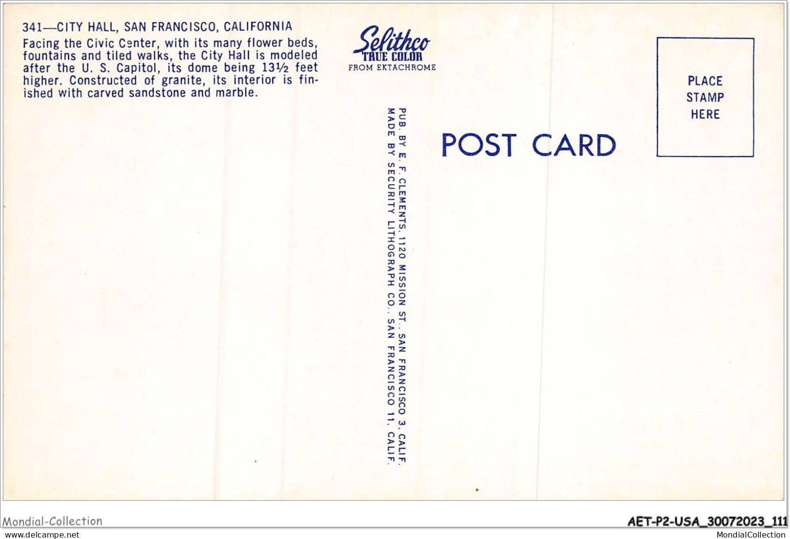 AETP2-USA-0150 - SAN FRANCISCO - CALIFORNIA - City Hall - San Francisco