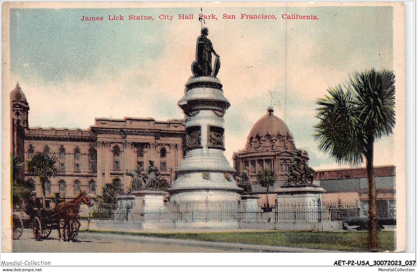 AETP2-USA-0110 - SAN FRANCISCO - James Lick Statue - City Hall Park - San Francisco