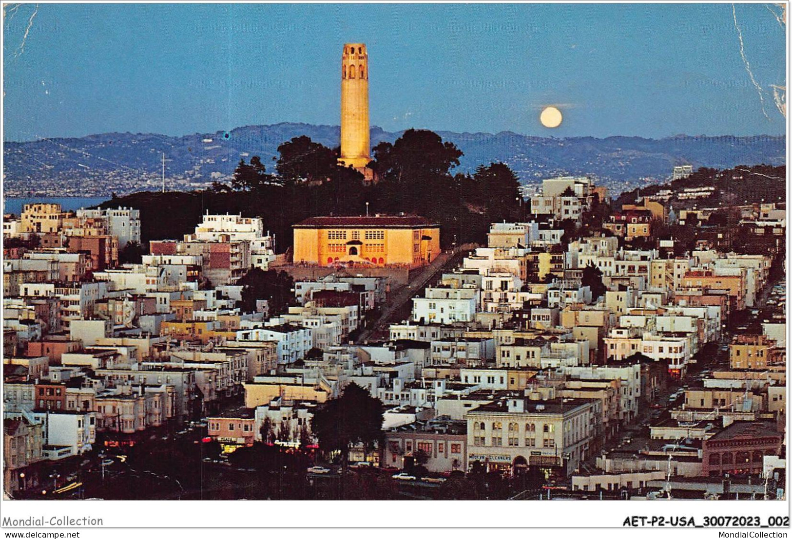 AETP2-USA-0091 - Majectic Coit Tower Shines Brightly Over SAN FRANCISCO On A Moonlight - San Francisco