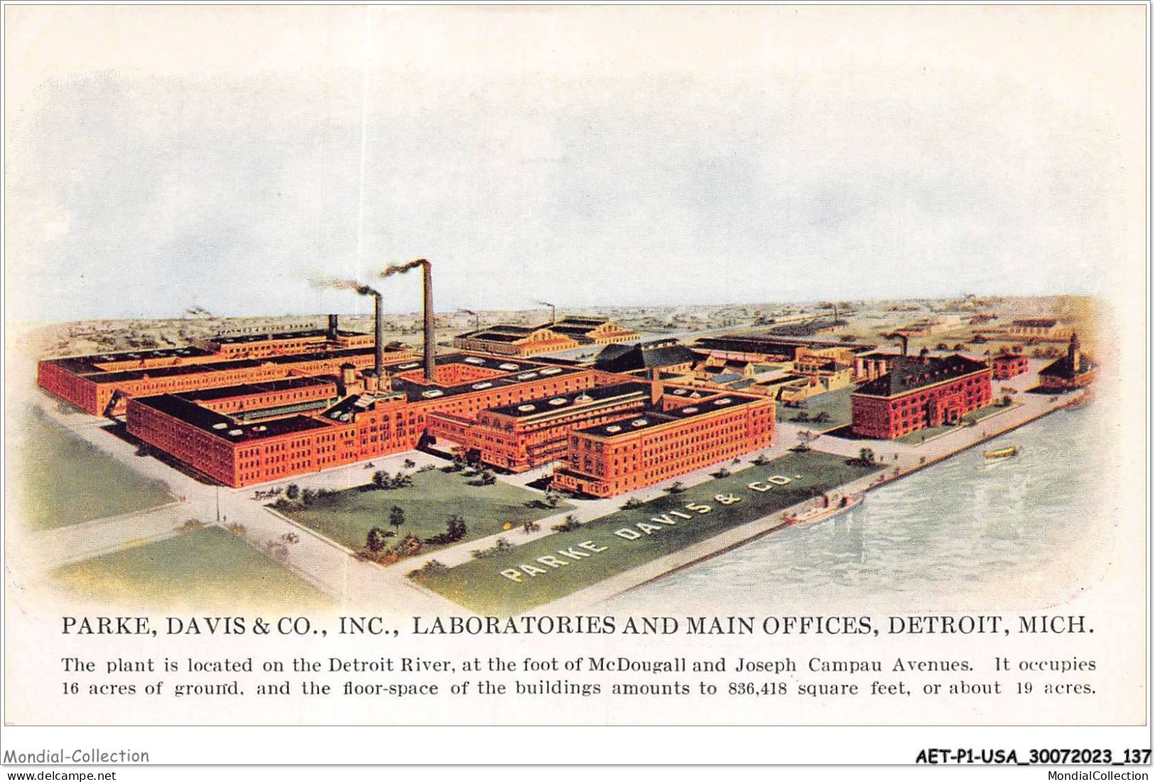AETP1-USA-0070 - DETROIT - MICH - Parke - Davis And Co - Laboratoiries And Main Offices - Detroit