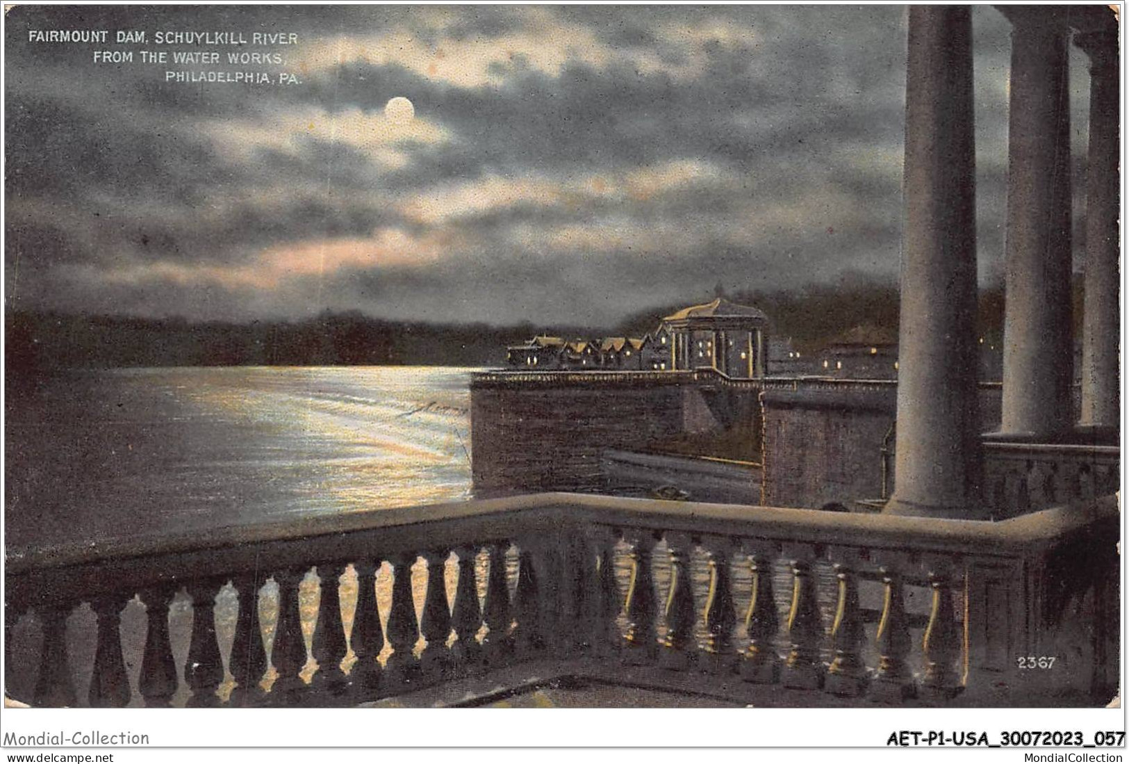 AETP1-USA-0030 - PHILADELPHIA PA - Fairmount Dam - Schuylkill River From The Water Works - Philadelphia