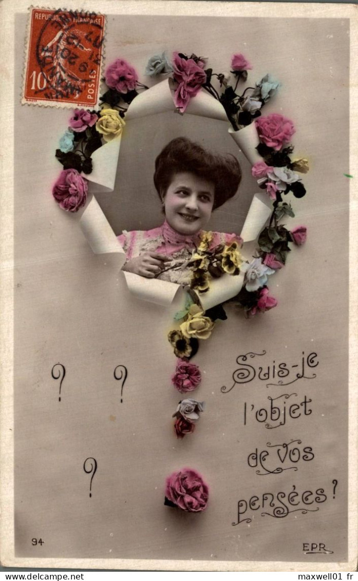 O7 - Carte Postale Fantaisie - Femme - Suis-je L'objet De Vos Pensées - EPR - Frauen