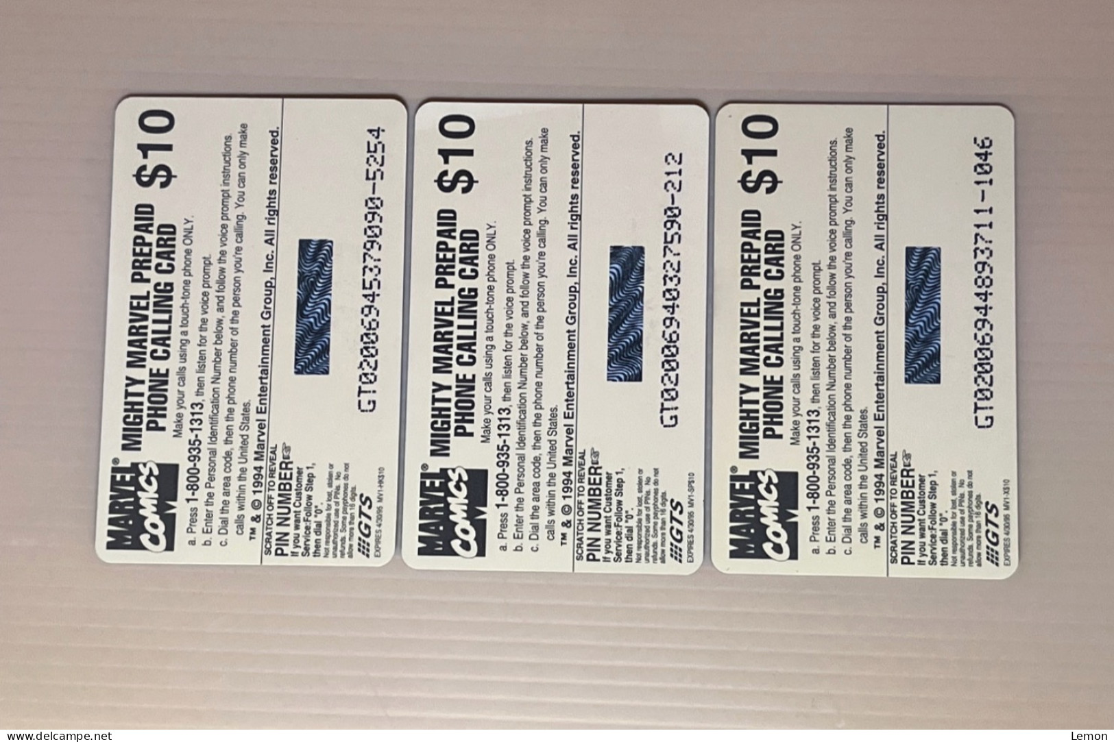 Mint USA UNITED STATES America Prepaid Telecard Phonecard, MARVEL Comics Series-HULK X-MEN SPIDERMAN,Set Of 3 Mint Cards - Sonstige & Ohne Zuordnung