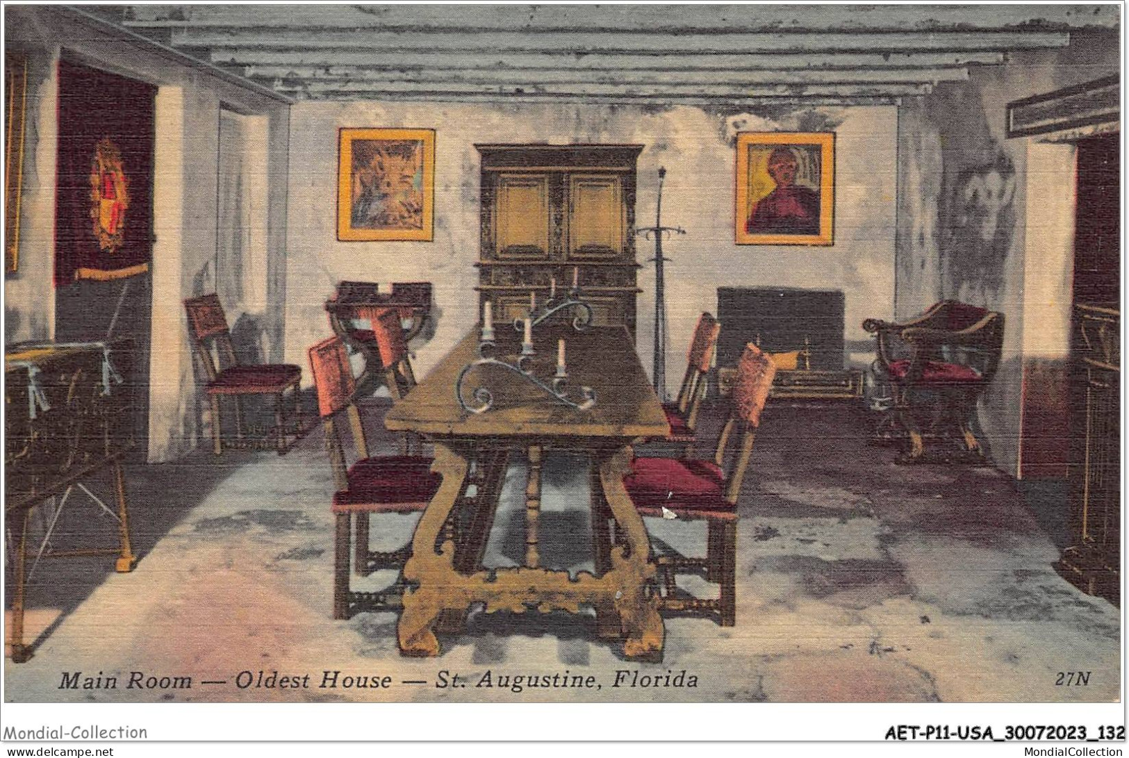 AETP11-USA-0948 - ST AUGUSTINE - FLORIDA - Main Room - Oldest House - St Augustine