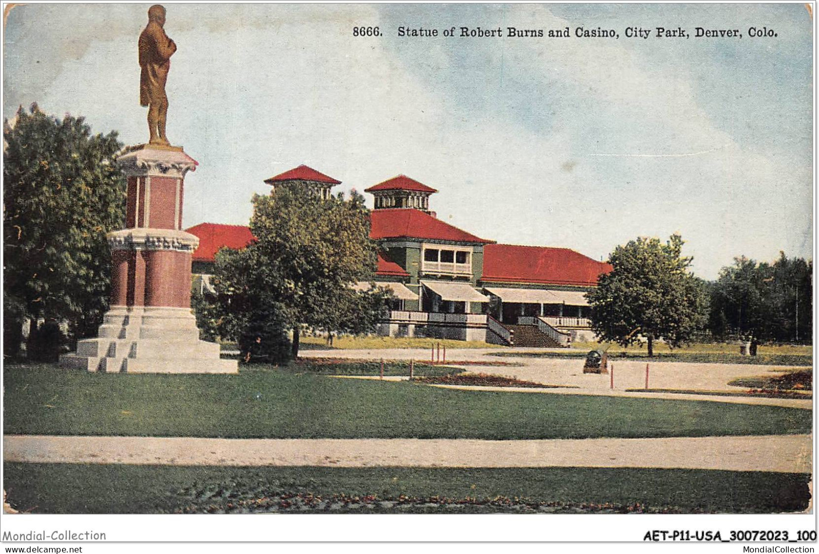 AETP11-USA-0932 - DENVER - COLO - Statue Of Robert Burns And Casino - Denver
