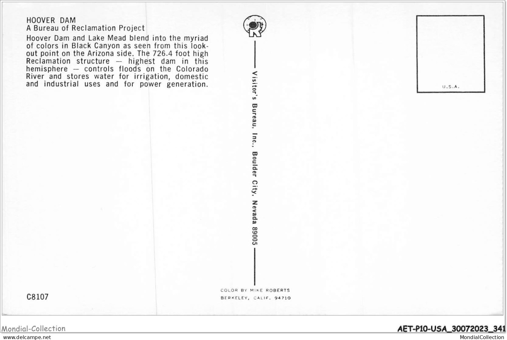 AETP10-USA-0860 - NEVADA-ARIZONA - Hoover Dam - Autres & Non Classés