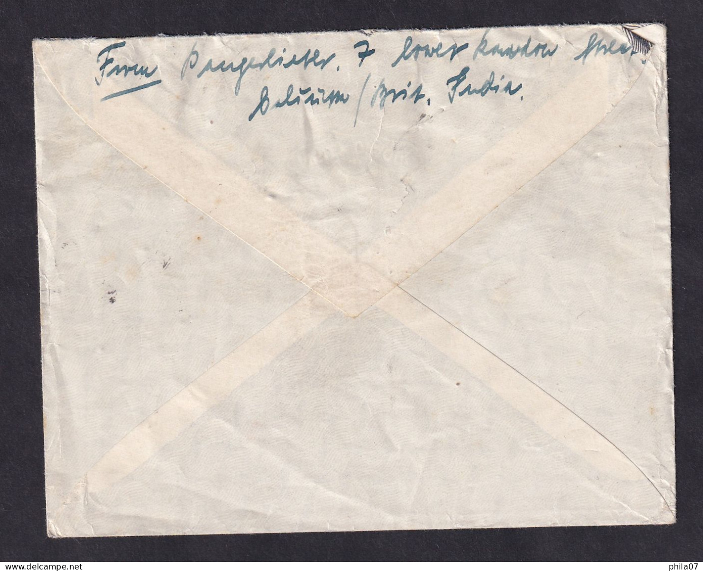 INDIA - Small Size Envelope Sent Via Air Mail From India To Berlin, Germany 1936, Nice Franking / 2 Scans - Sonstige & Ohne Zuordnung